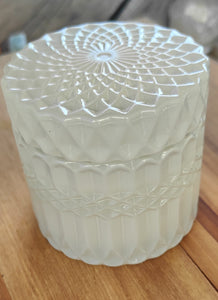White Glass Crystal Candles